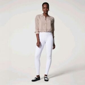 Spanx White Ankle Jean-ish Leggings, L, Minimalist, Clean Girl, Coastal Grandma